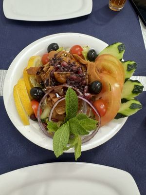 Fattoush (the only food that survived long enough for a picture 😁)  at Restaurante Damasco in Cordoba