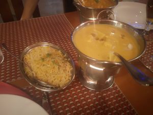 Arroz pilau y tofu korma at The Curry House in Benidorm