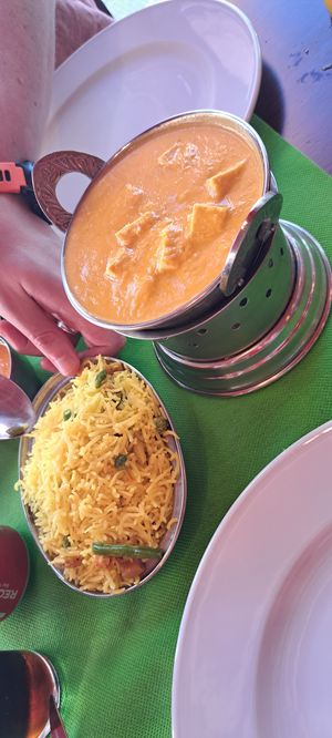 Tofu korma and vegetable rice at The Curry House in Benidorm