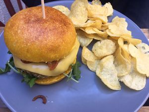 Lentils burger at Tataoim in Lisbon