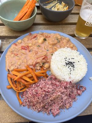 Plat du jour typiquement brésilien à base de banane   at Tataoim in Lisbon