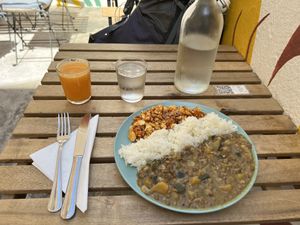 Vegan curry with tofu.   at Tataoim in Lisbon
