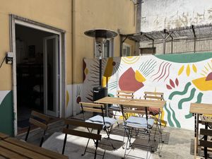 Outside dining area   at Tataoim in Lisbon