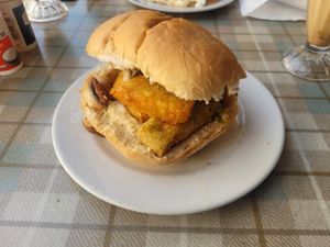 Vegan Breakfast Bap at Mike's Bites in Bangor