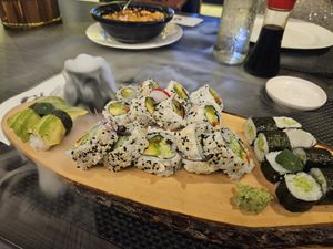 Vegetarian sushi platter without the cream cheese at Openrice in Clervaux