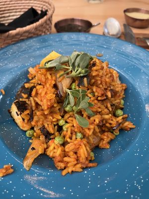 Paella vegetariana   at Tata Mezcaleria in Morelia