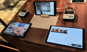 ordering via these pads (not in person) at Coffee Doga Heritage - Ehwa branch 커피도가 헤리티지 이화점 in Seoul