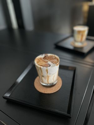 Holstein - sesame coffee  at Coffee Doga Heritage - Ehwa branch 커피도가 헤리티지 이화점 in Seoul