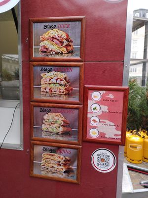 Menu at Bingo in Copenhagen