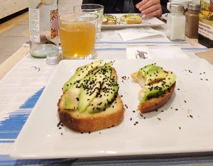 Avocado toast at Biolino in La Spezia