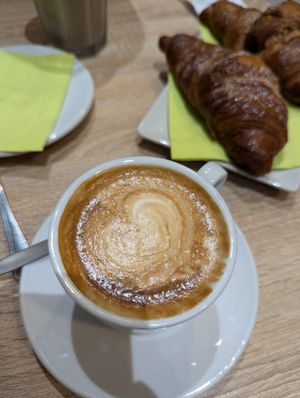Soy milk cappuccino at Biolino in La Spezia