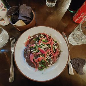 Large frijoles at La Taquería - Castle St in Belfast
