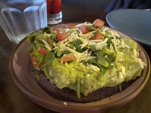 Tostada de guacamolee  at La Taquería - Castle St in Belfast
