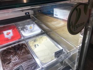 Strawberry and lemon ice cream at Cattarissimo in Kotor