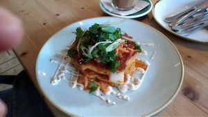 Kimchi pancake  #Veganuary at Little Fern in Barcelona