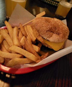 Bean around the world burger at The Cluny in Newcastle Upon Tyne