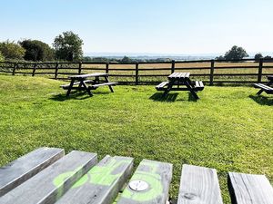 Lovely views at The Farmers Arms in Lower Apperley