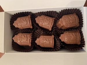 Vegan milk chocolate bonbons!  at De Chocolage in Bladel