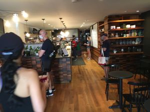 Front part of coffee shop--it is quite big. at Irving Farm New York in New York City