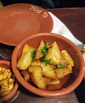 Papas a la Huatia at Empanadaria El Pibe in Lisbon