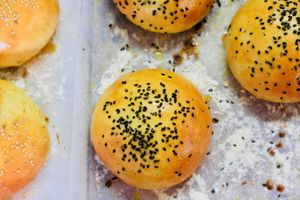 Homemade bread for veggie burgers (2) at Quadrophenia FTV Surf Bar in Fuerteventura