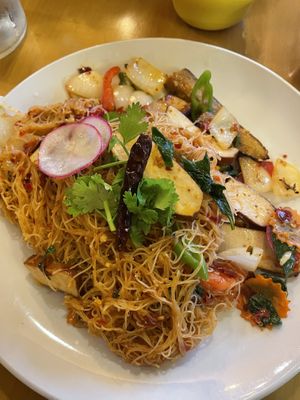 Spicy eggplant noodles  at September in Bangkok in New Haven