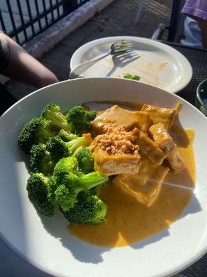 Peanut tofu curry. A must for any pb lover at September in Bangkok in New Haven