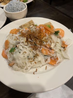 Coconut milk noodles with tofu  at September in Bangkok in New Haven