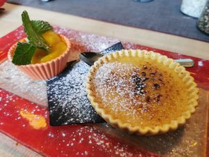 Vegan creme bruelee! at Wirtshaus im Tutzinger Hof in Starnberg