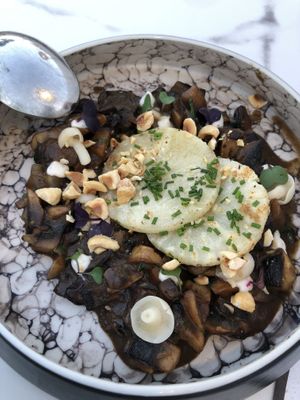 Cellery and mushrooms starter   at Esan in Rhodes