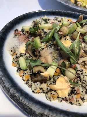 Quinoa salad with avocado and cucumber   at Esan in Rhodes