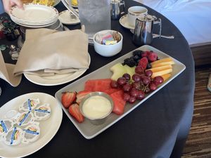 In room service Fruit Platter at M Café in Henderson