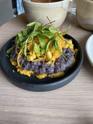 Three Sisters corn sandwich - my favorite   at Owamni by The Sioux Chef in Minneapolis