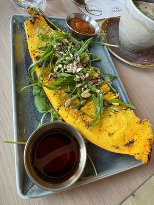 FIRE ROASTED PUMPKIN  at Owamni by The Sioux Chef in Minneapolis