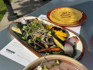 Charred Vegetable Plate at Owamni by The Sioux Chef in Minneapolis