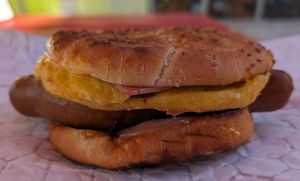 Breakfast Glizzburger at Chubby Bunny in Portland