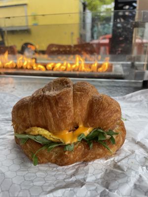 Croissant sandwich   at Chubby Bunny in Portland