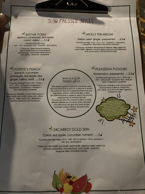 Menu at The Kalymnos Experience Healthy Food Bar in Kalymnos