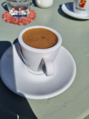 Greek coffee at The Kalymnos Experience Healthy Food Bar in Kalymnos