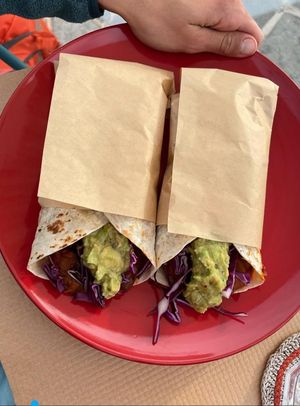 Vegan burritos at The Kalymnos Experience Healthy Food Bar in Kalymnos