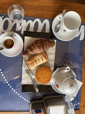Espresso, tea, various vegan pasteries  at My Land in Alberobello