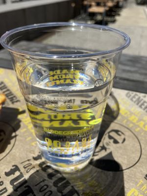 Biodegradable cup  at VINCENT - Hauptbahnhof Hamburg in Hamburg