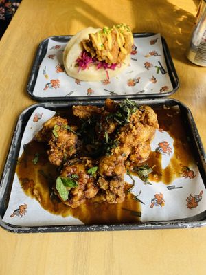 Shroom Boa Bun and Cauliflower Vings at The Magic Wingdom in Leamington Spa