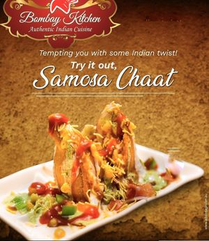 Samosa chaat at Bombay Kitchen Cairns in Cairns