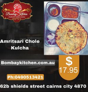 Vegan Chole  kulcha  at Bombay Kitchen Cairns in Cairns