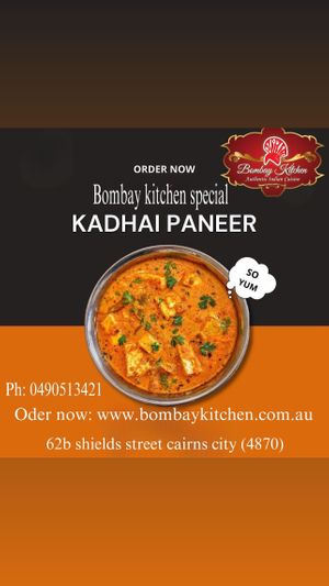 Food make us all happy 
Let us be your happiness and satisfaction 
Head on to Bombay kitchen Authentic Indian cuisine and experience the goodness of Indian food.  at Bombay Kitchen Cairns in Cairns
