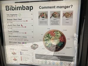 Menu  at Bibibowl in Lausanne