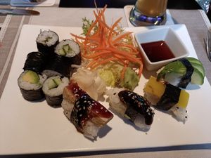 Veggie Sushi at Yumi Hotel Sushi Steaks & Friends in Kaisersesch