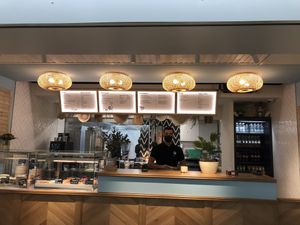 Food stand at the first floor of the train station  at Oh My Greek in Winterthur