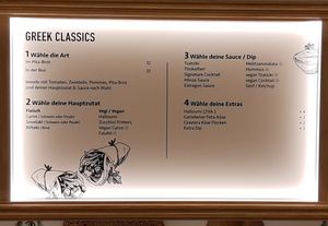 Menu at Oh My Greek in Winterthur